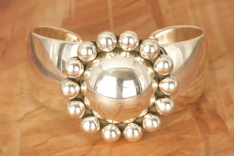Artie Yellowhorse Rising Sun Design Sterling Silver Bracelet